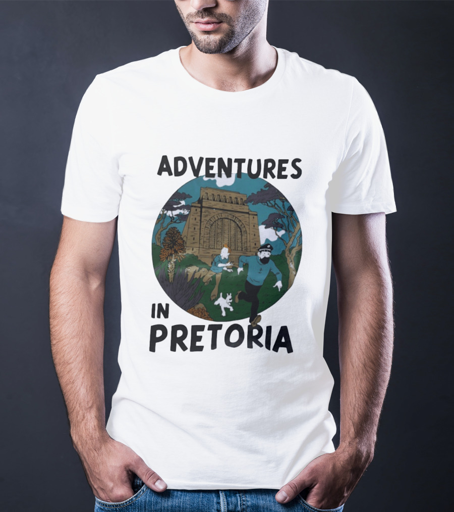 Adventures In Pretoria Tintin Captain Haddock Escape Scene T-Shirt