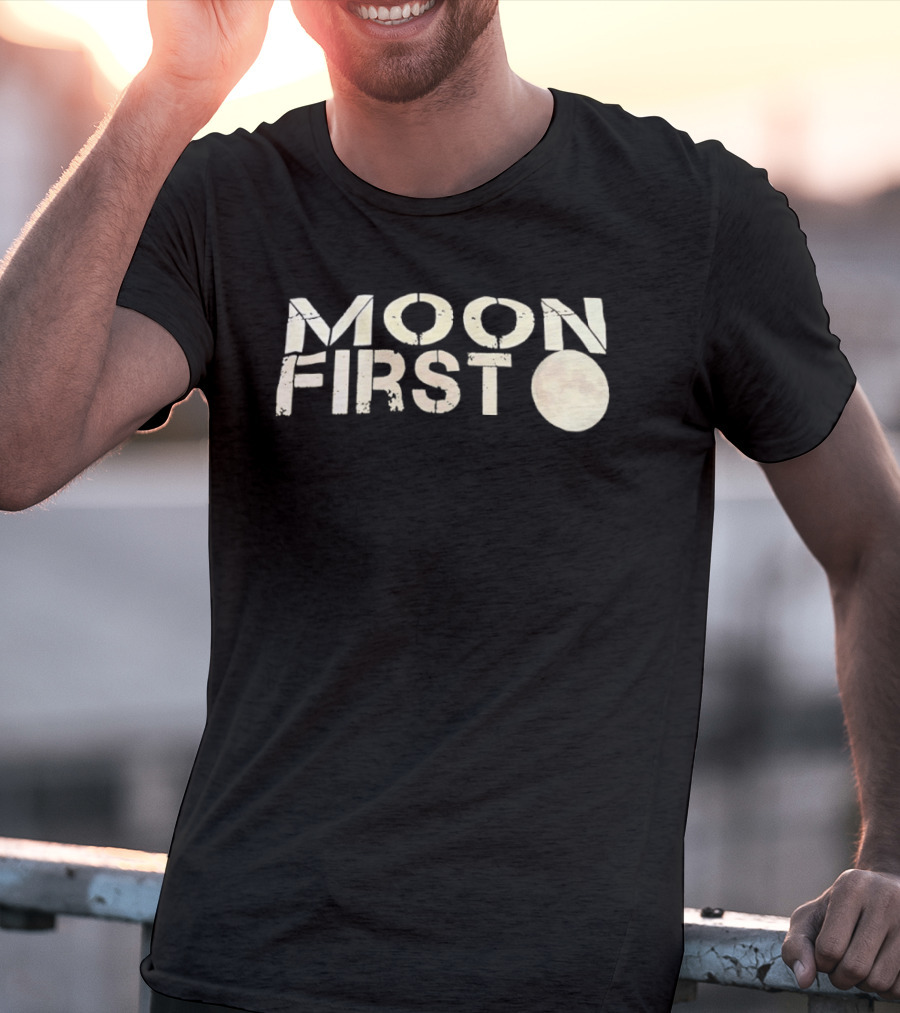 Moon First Text With Moon T-Shirt