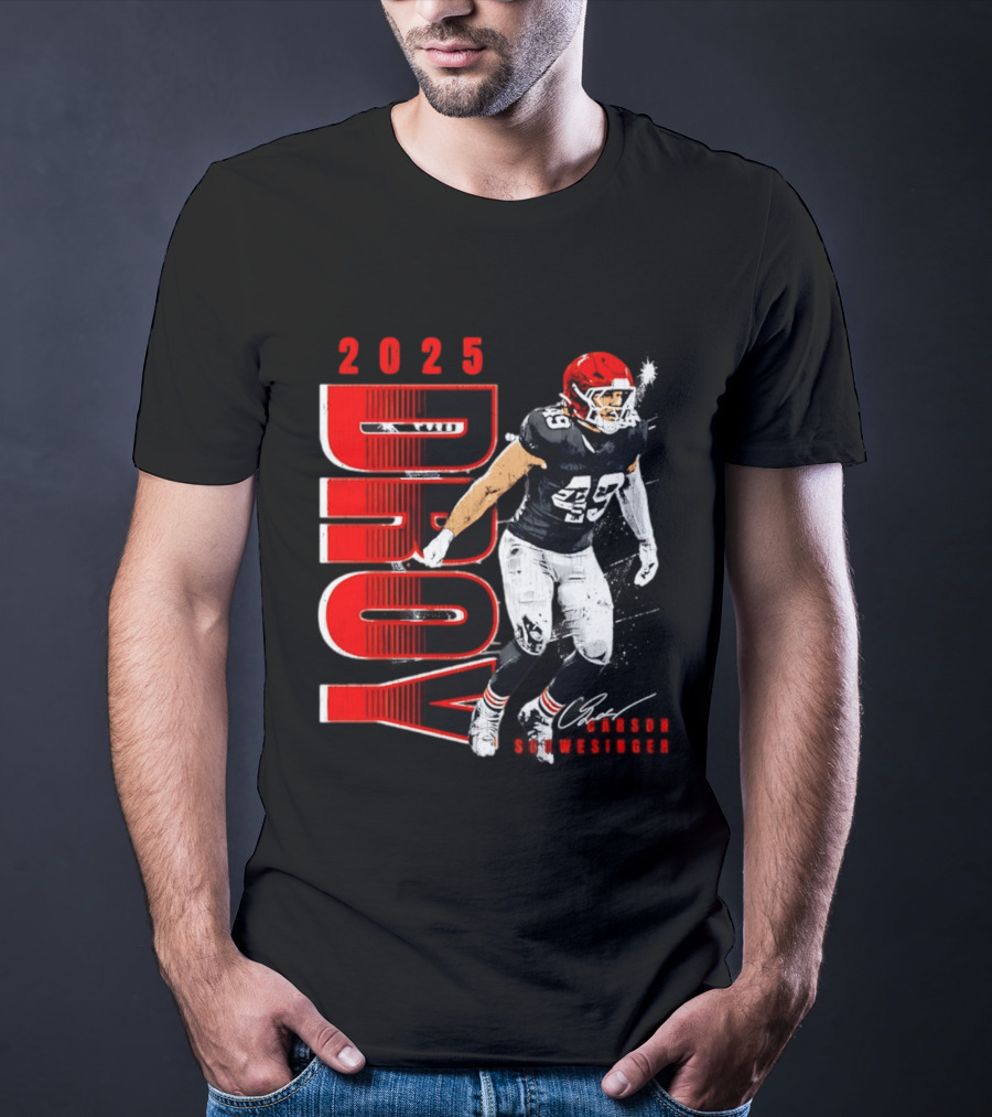 2025 DROY Carson Schwesinger Cleveland Browns T-Shirt