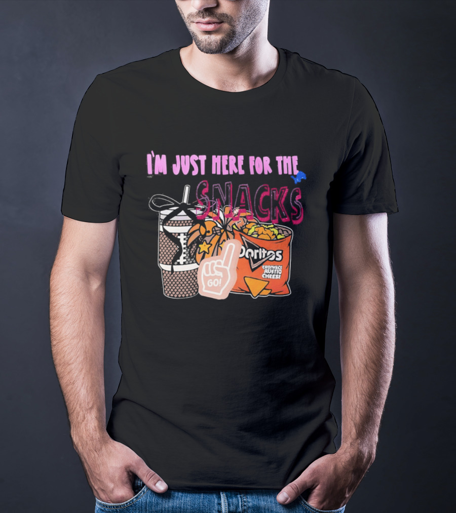 I'm Just Here For The Snacks Detroit Lions Doritos And Go Drink T-Shirt