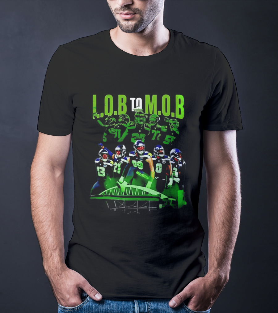 LOB To MOB Seattle Seahawks Players Bridge T-Shirt
