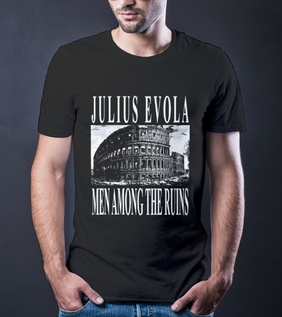 Julius Evola Men Among The Ruins Colosseum Motif T-Shirt
