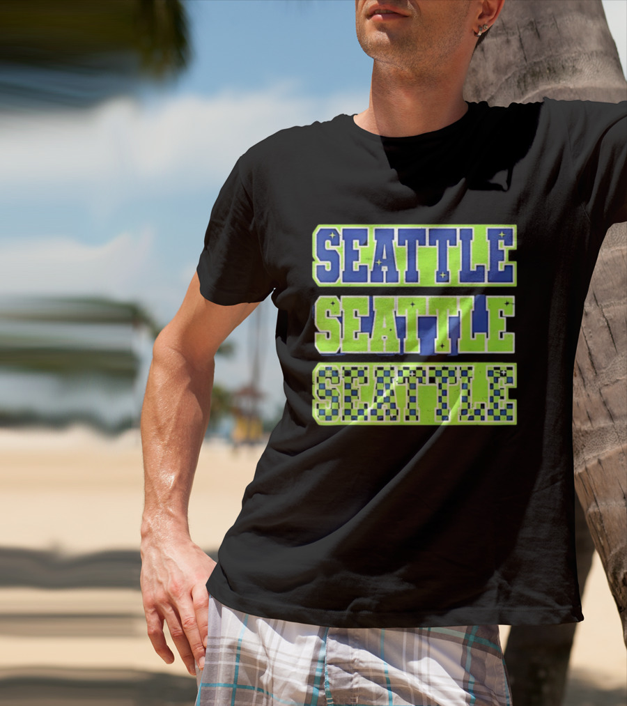 Seattle Seahawks Neon Green Seattle Seattle T-Shirt