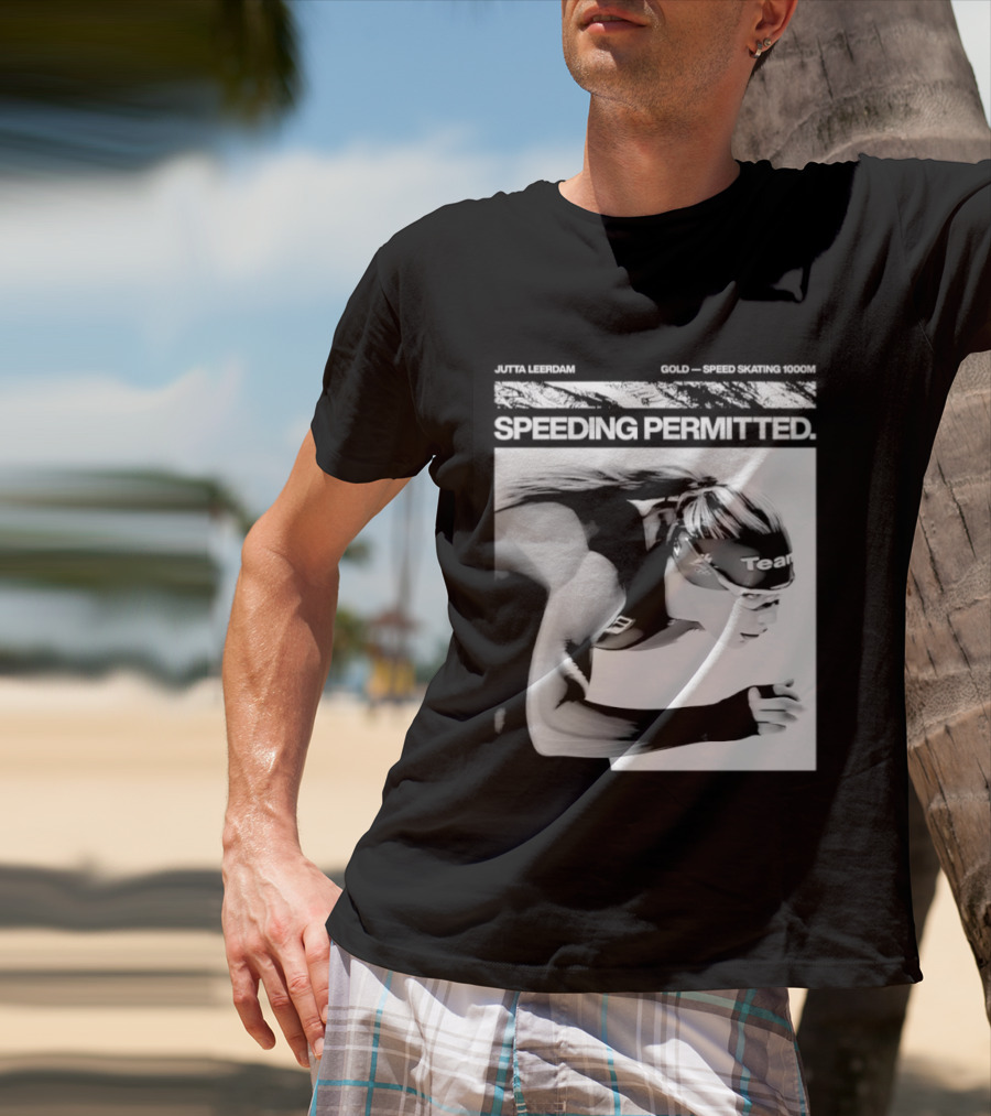 Jutta Leerdam Nike Speeding Permitted Gold Medal 1000m Olympic Speed Skating T-Shirt