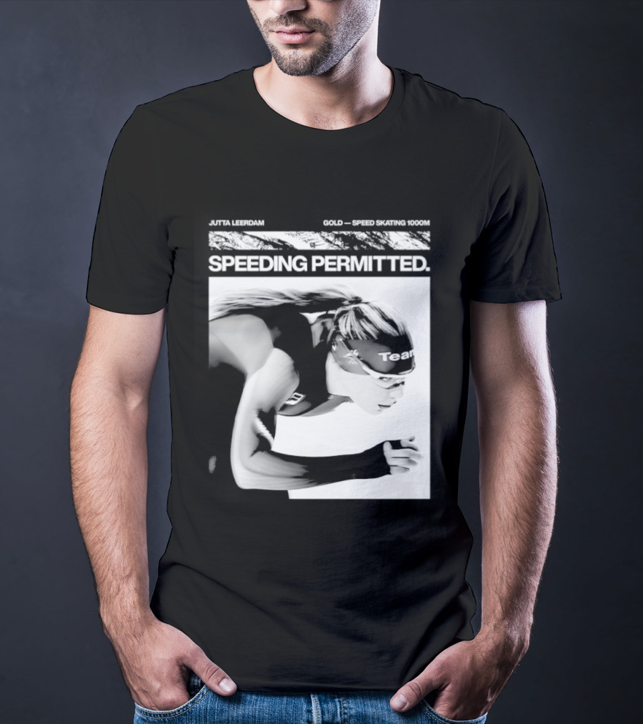 Jutta Leerdam Nike Speeding Permitted Gold Medal 1000m Olympic Speed Skating T-Shirt