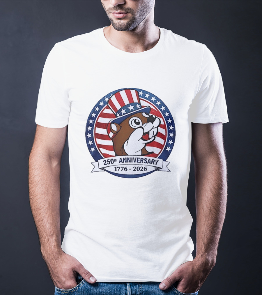 Buc Ee's 250th Anniversary 1776 2026 Patriotic Beavers With Stars And Stripes Hat T-Shirt