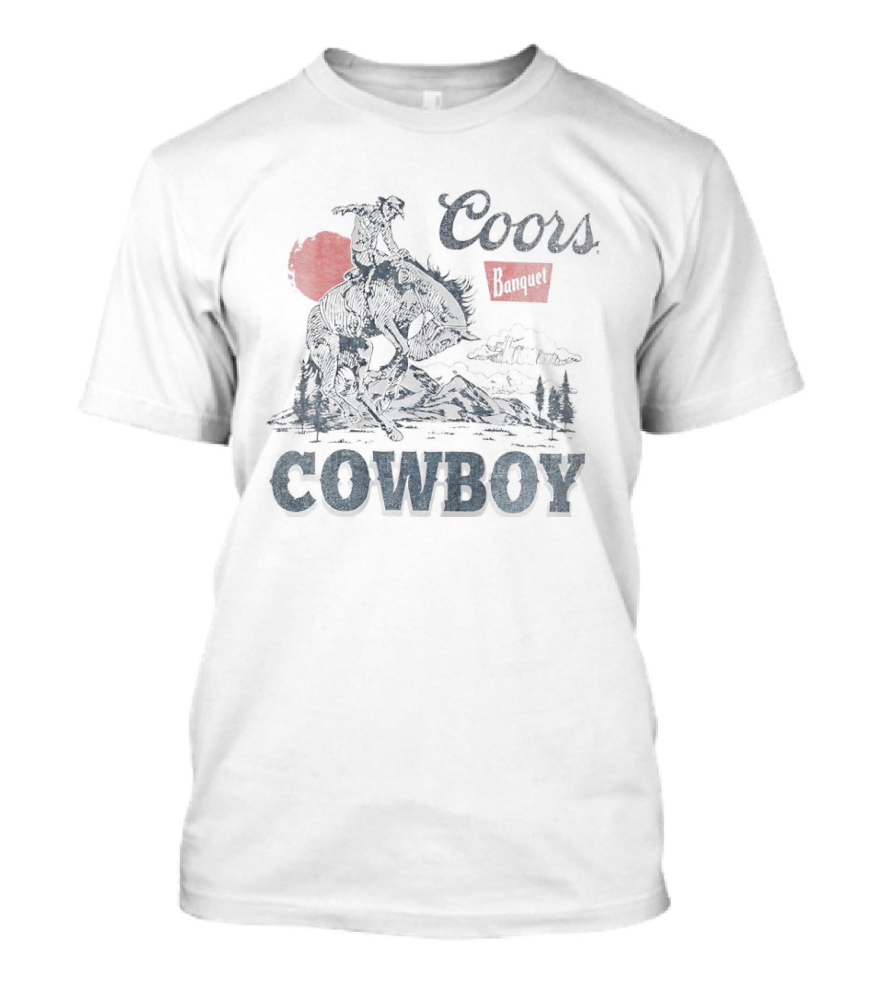Coors Banquet Cowboy Rodeo Sunset Wrangler T-Shirt