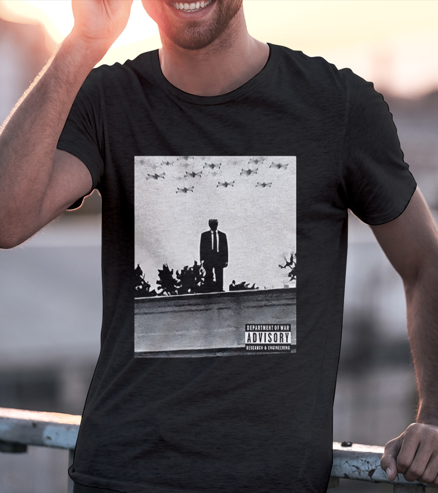 Trump Standing Tall With Advisory Research Warplanes Overhead T-Shirt