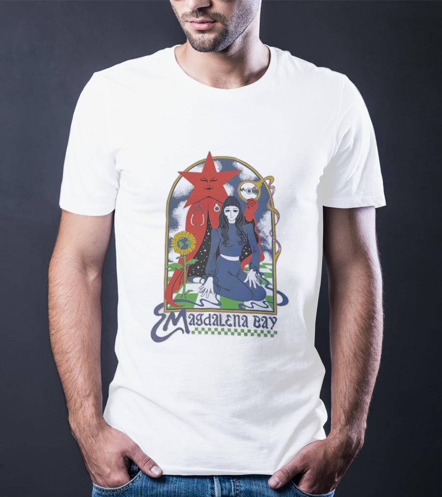 Magdalena Bay Band Psychedelic Star And Sunflower Surreal T-Shirt