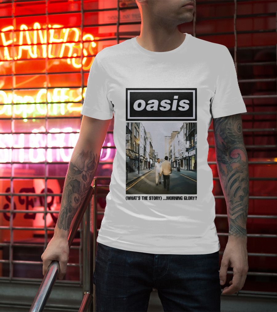 Oasis What's The Story Morning Glory Album Cover Colorful T-Shirt