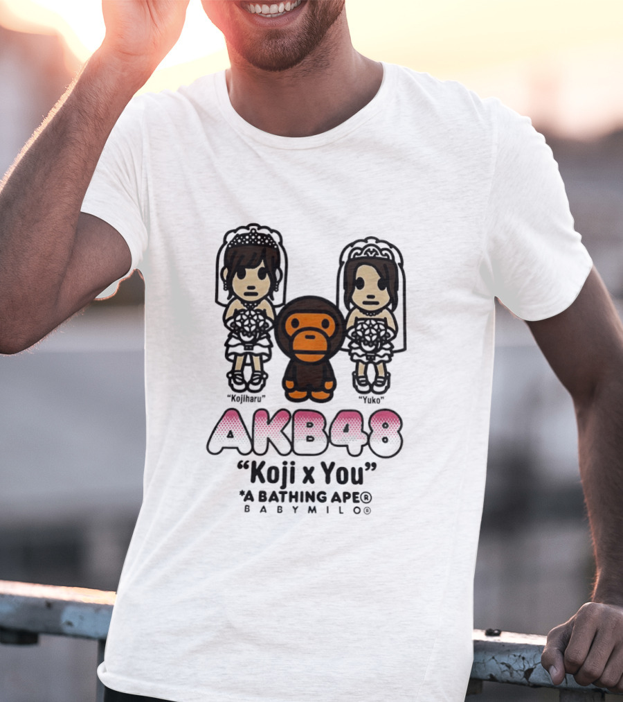 AKB48 Koji X You Collaboration A Bathing Ape Bape Baby Milo T-Shirt