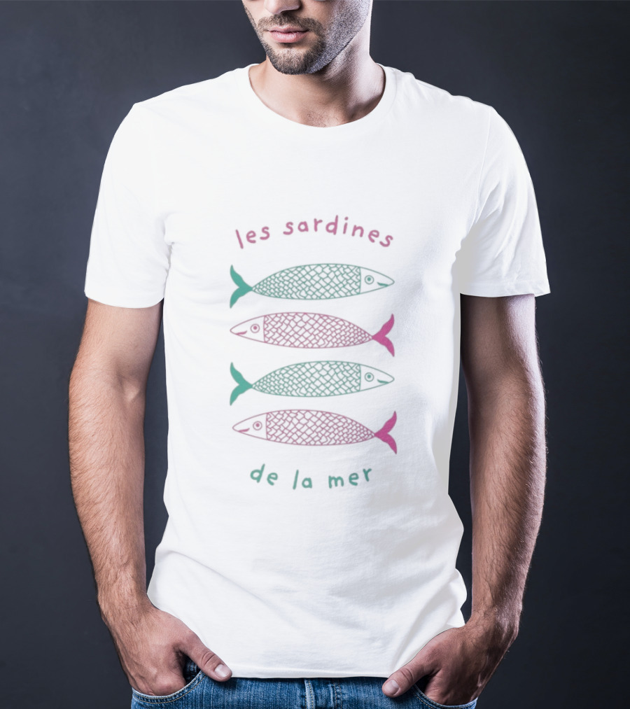 Les Sardines De La Mer Colorful Fish T-Shirt