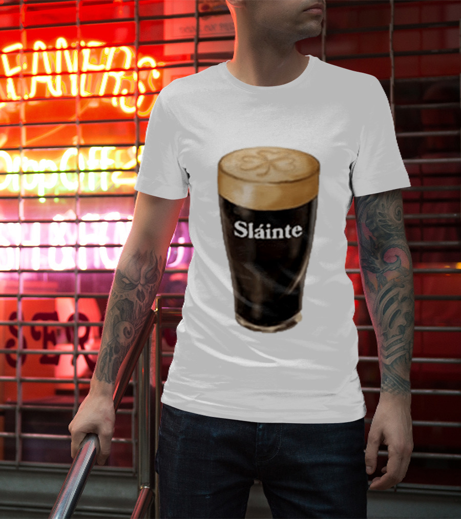 Sláinte Irish Shamrock Brew Pint T-Shirt