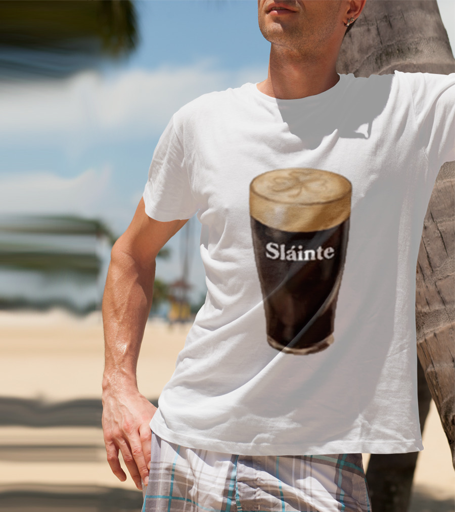 Sláinte Irish Shamrock Brew Pint T-Shirt