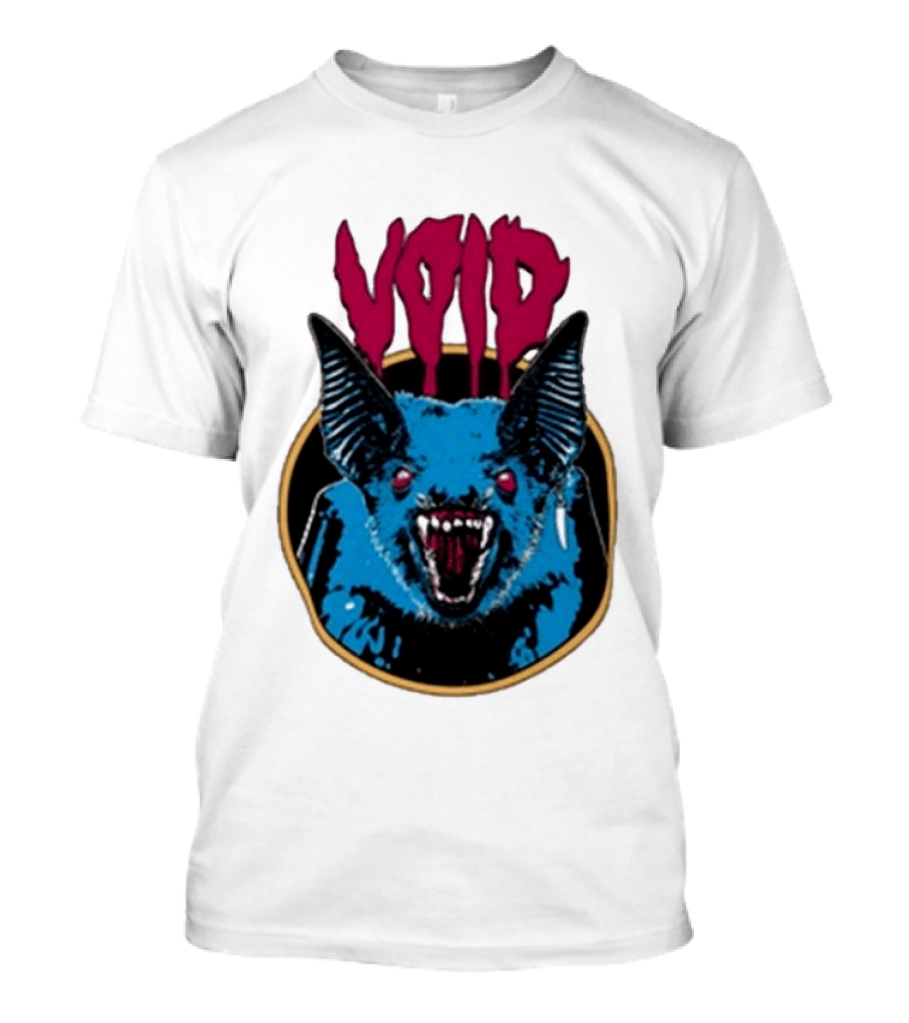 VOiD Screaming Blue Bat With Red Eyes T-Shirt