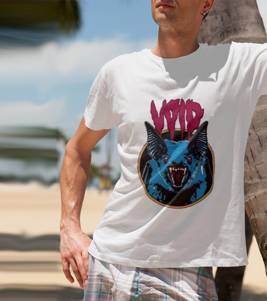 VOiD Screaming Blue Bat With Red Eyes T-Shirt