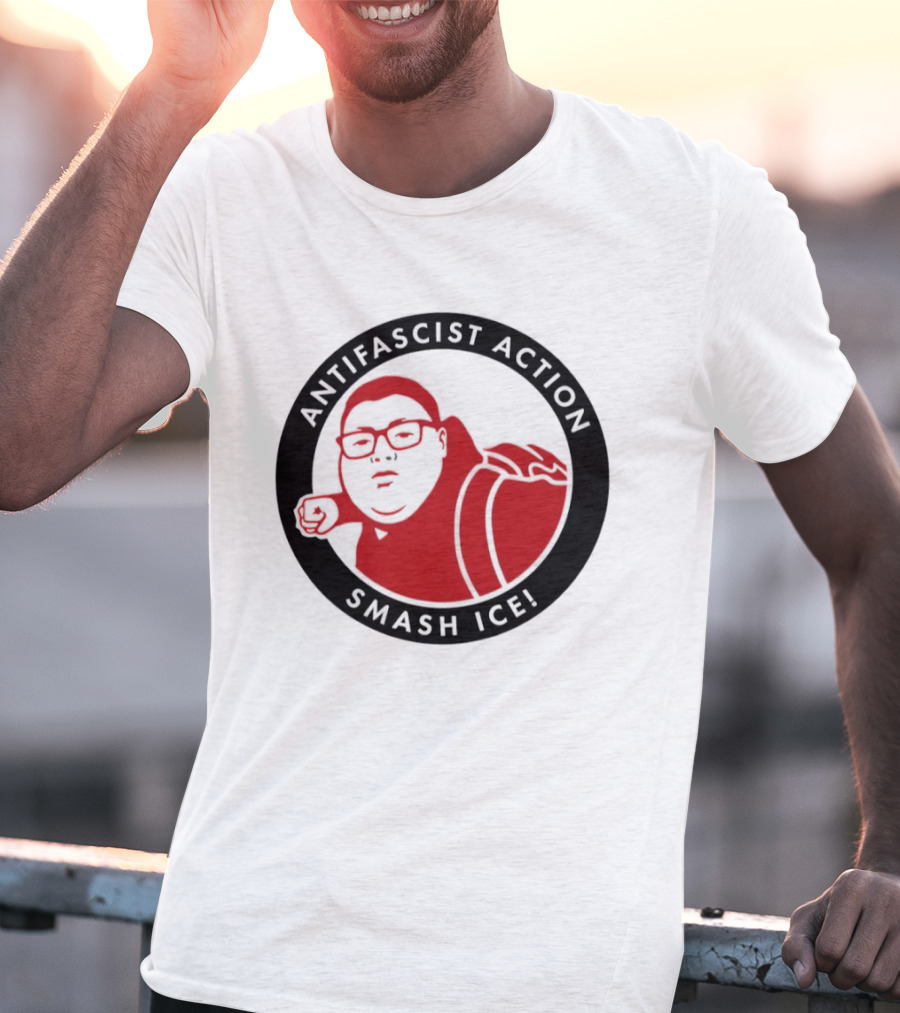 Antifascist Action Smash ICE Smash Nazi T-Shirt