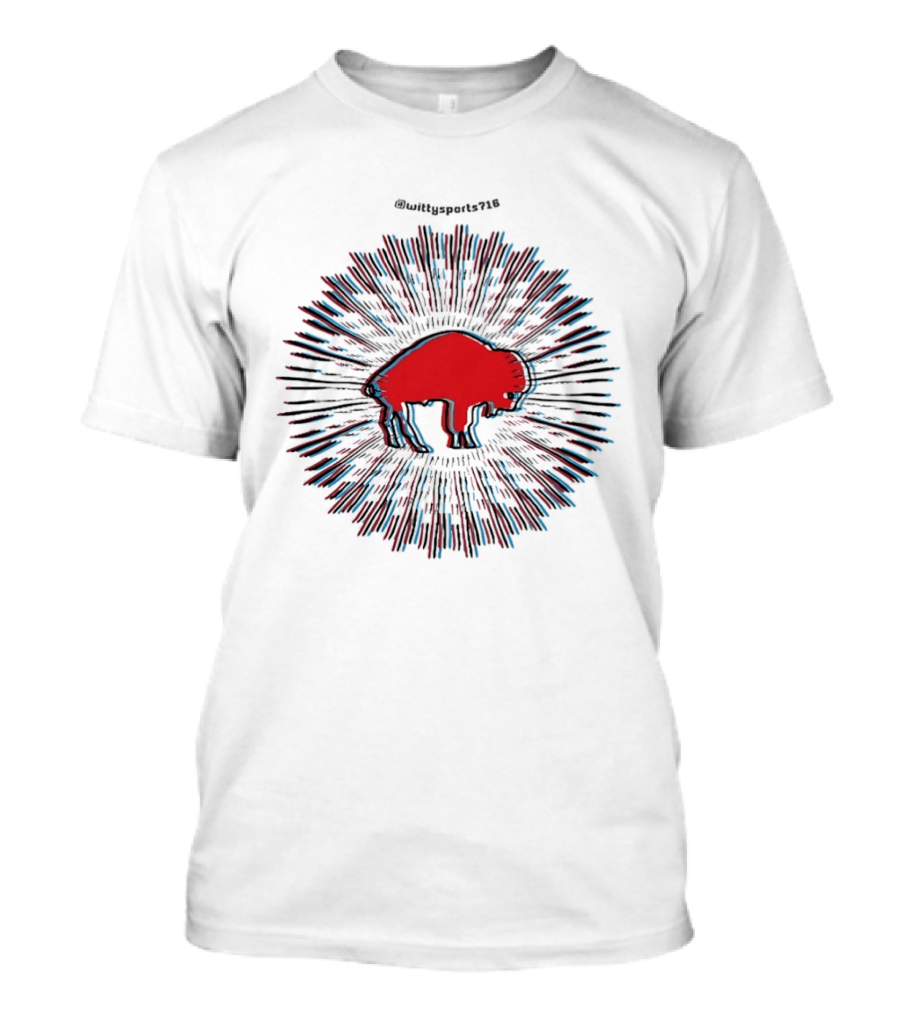 Buffa Delic Bills Retro Buffalo Burst Sporting Outfitters T-Shirt