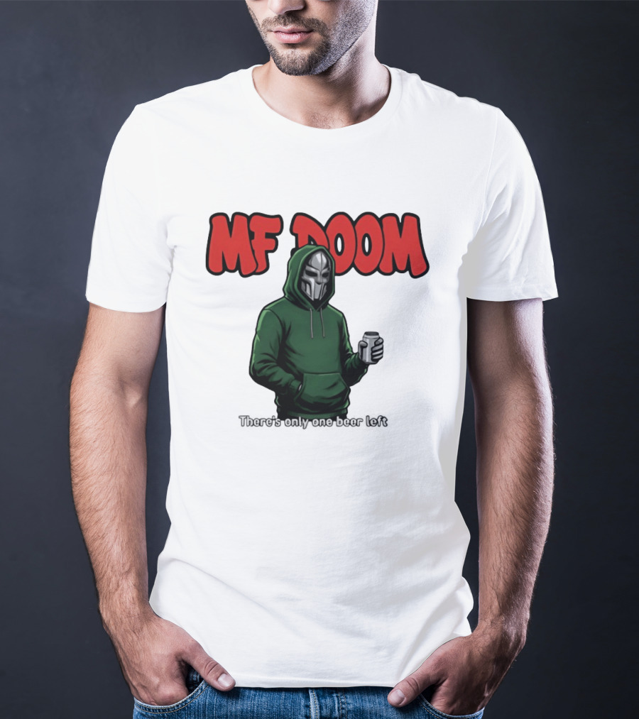MF DOOM There's Only One Beer Left Masked Rapper With Can T-Shirt