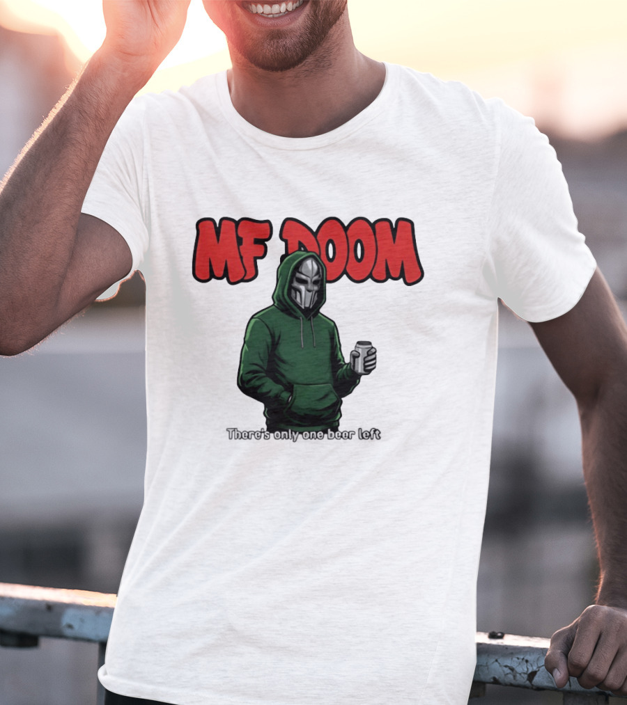 MF DOOM There's Only One Beer Left Masked Rapper With Can T-Shirt