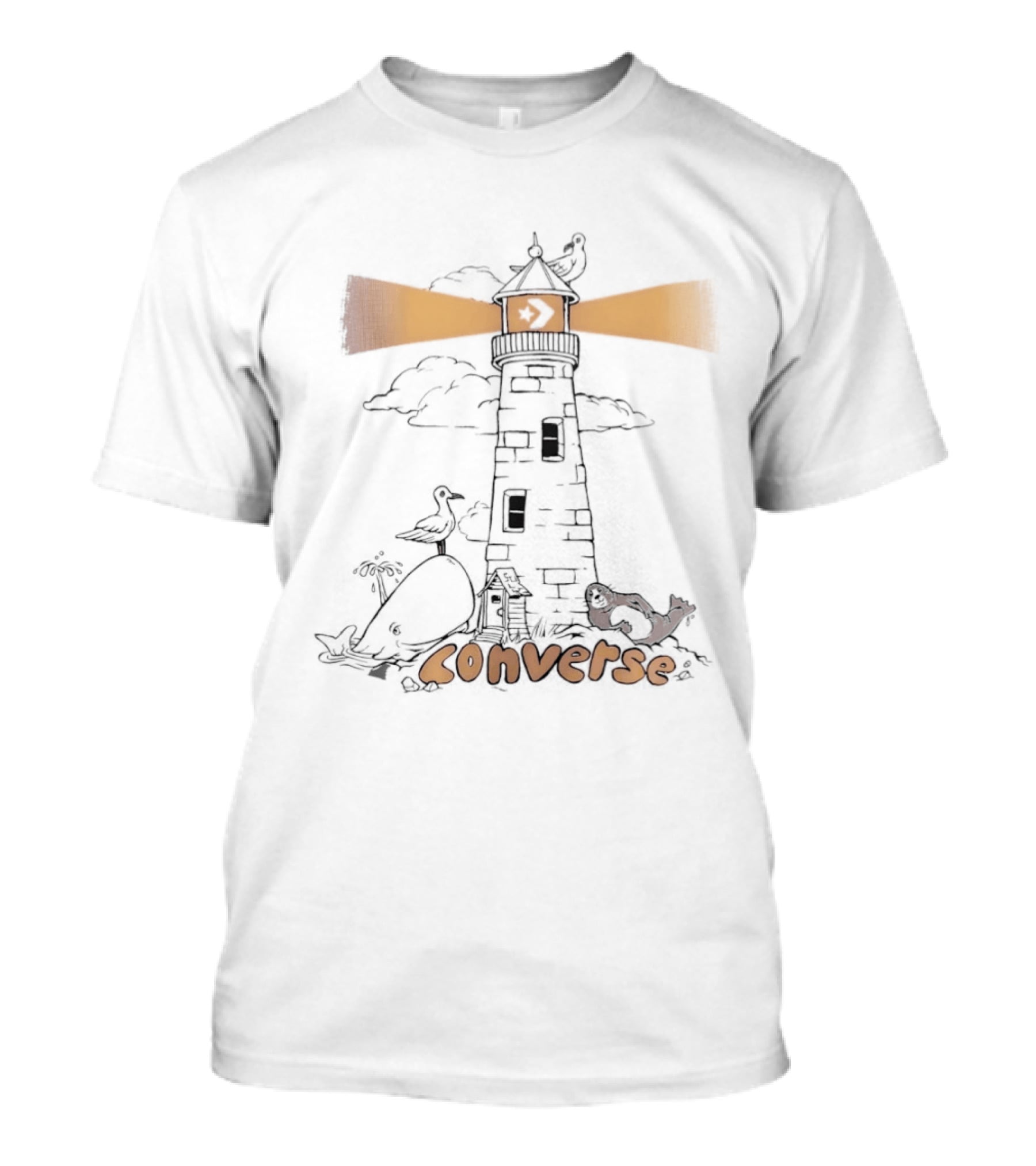 Converse Lighthouse Seagull Whale T-Shirt