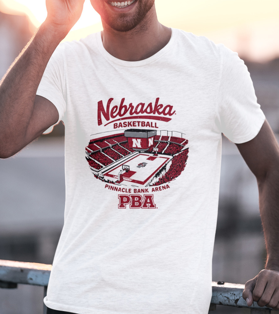 Nebraska Basketball Pinnacle Bank Arena PBA Cornhuskers T-Shirt