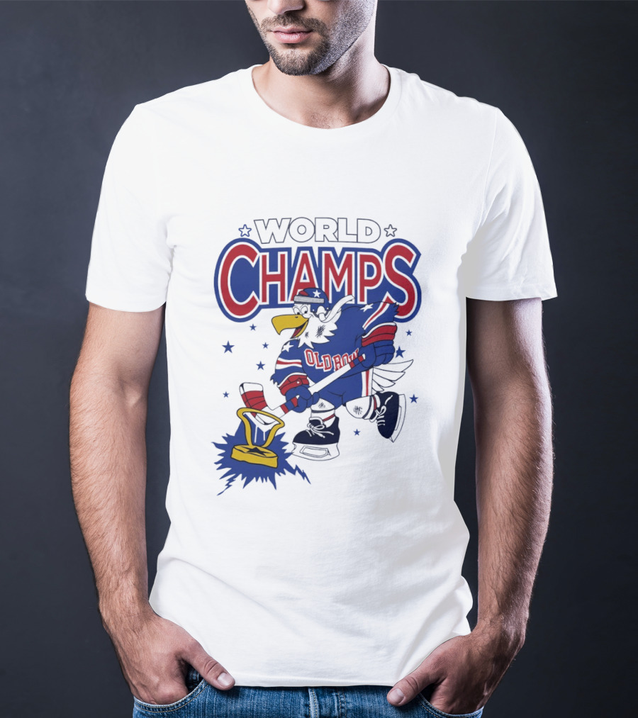 World Champs Old Boy Eagle Hockey Victory T-Shirt