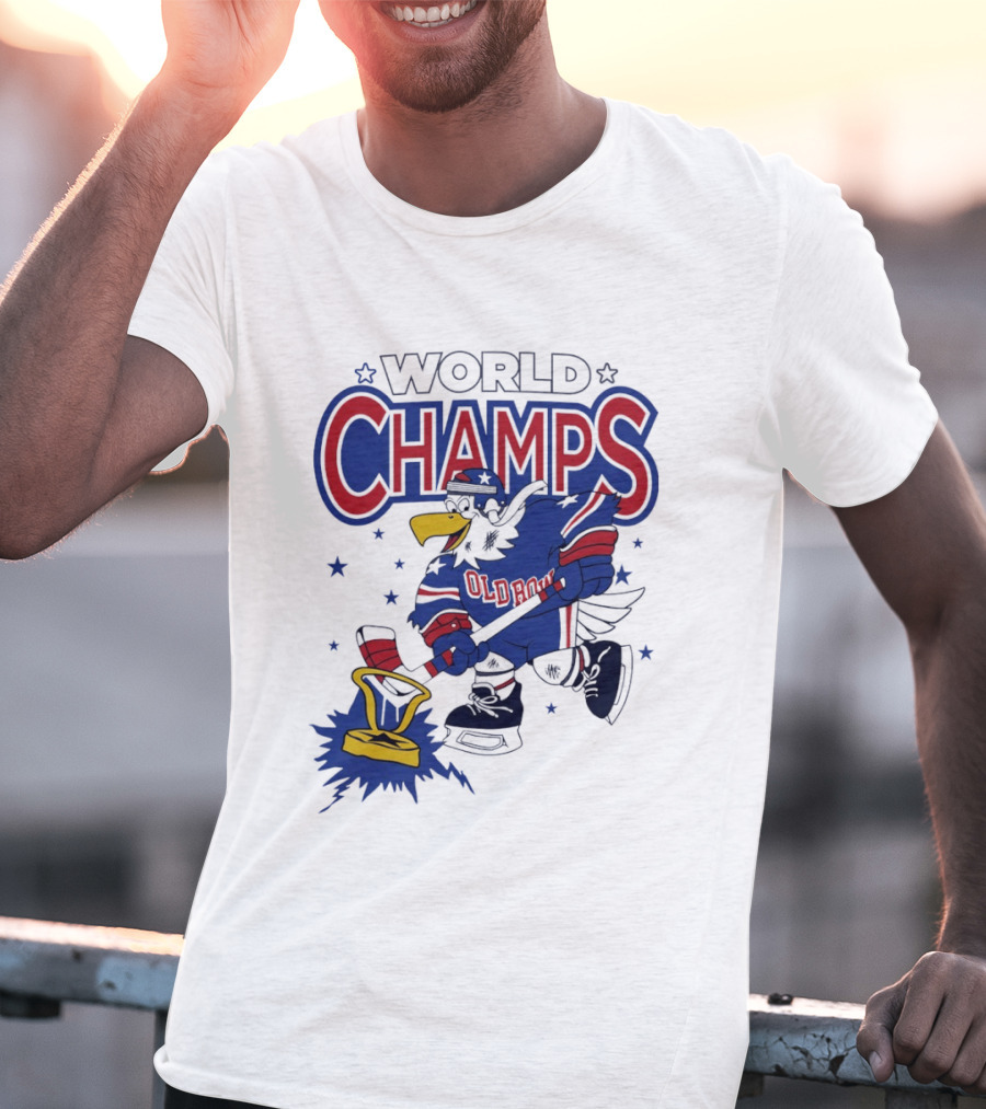 World Champs Old Boy Eagle Hockey Victory T-Shirt