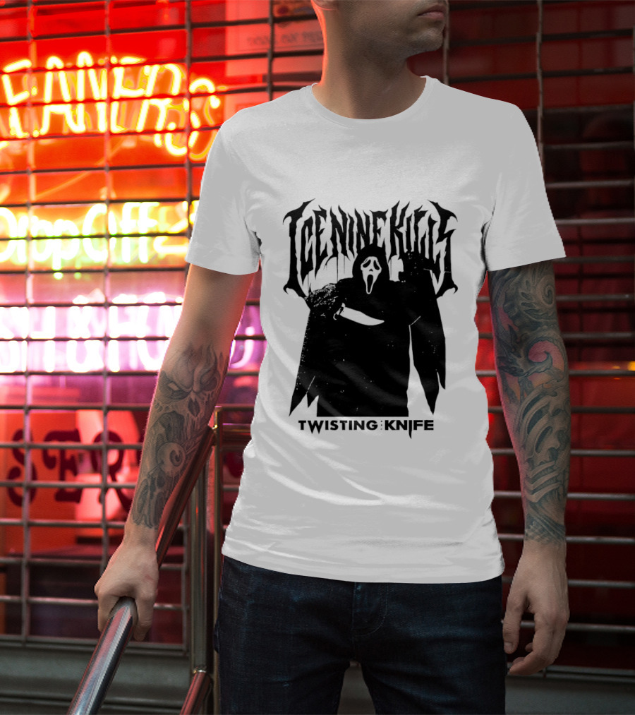 Ice Nine Kills Twisting The Knife Ghost Face Scream 7 Collaboration T-Shirt