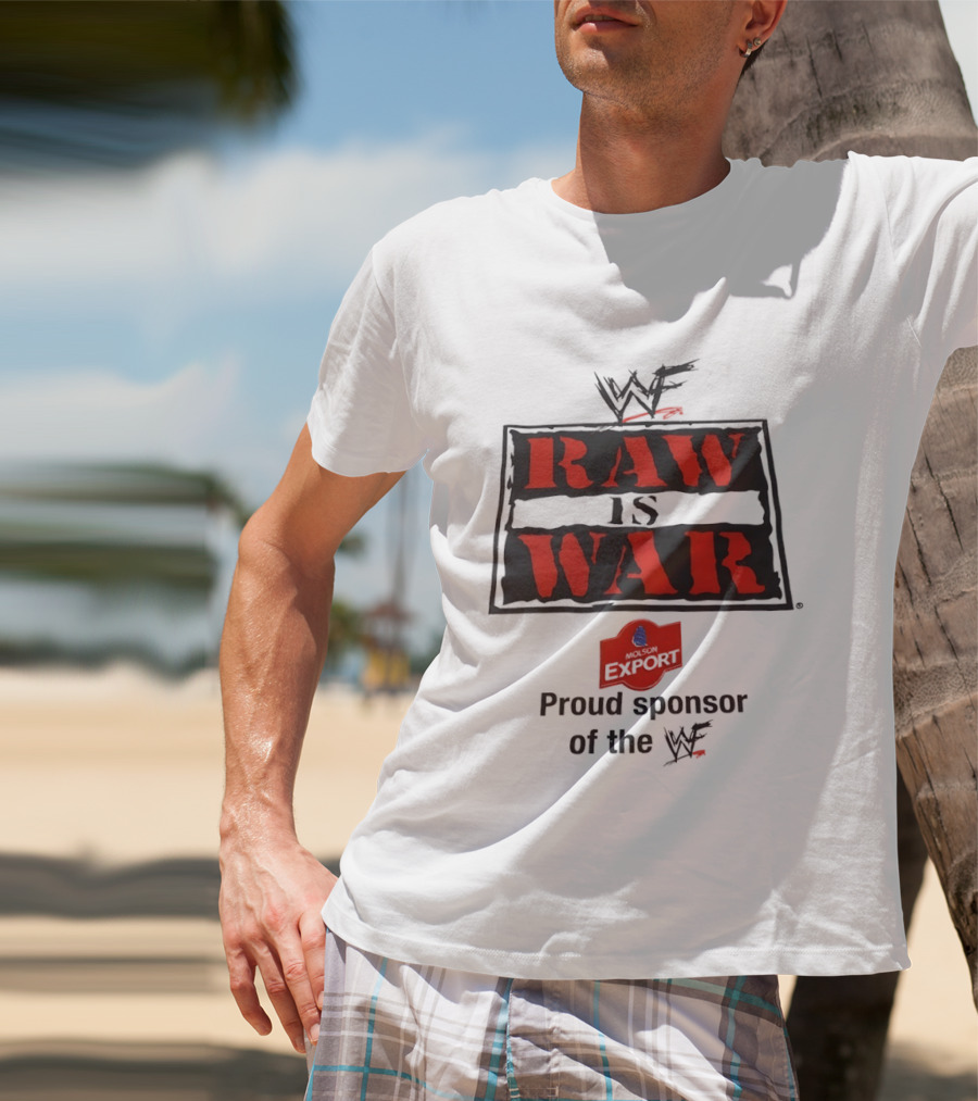 WWF Raw Is War Proud Sponsor With WWF T-Shirt