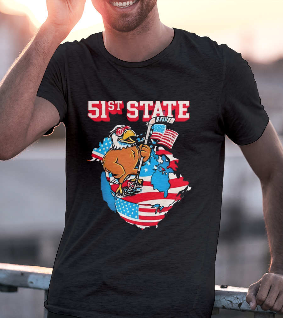 51st State American Eagle Pocket Flag T-Shirt