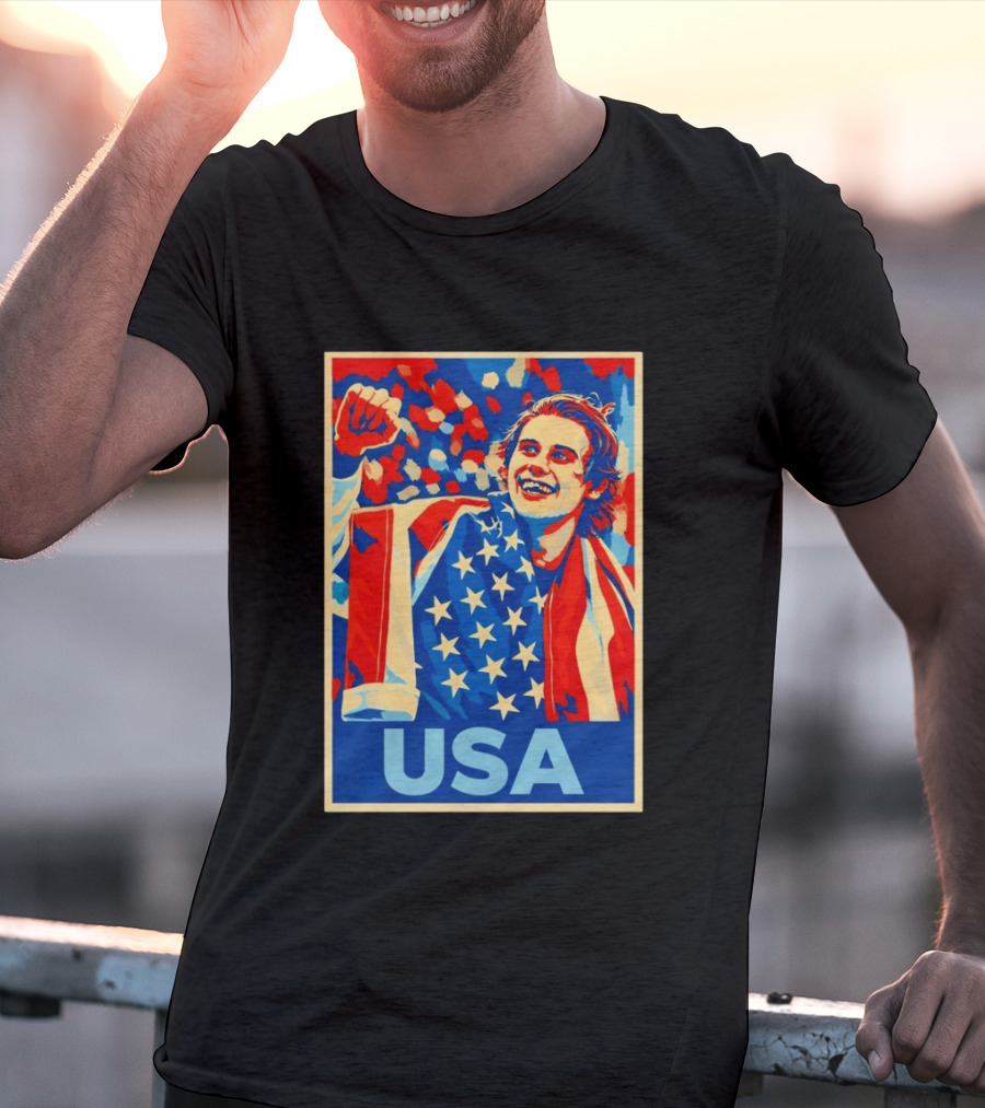 USA Hockey Celebration Jack Hughes Fan Hope Gift Idea T-Shirt