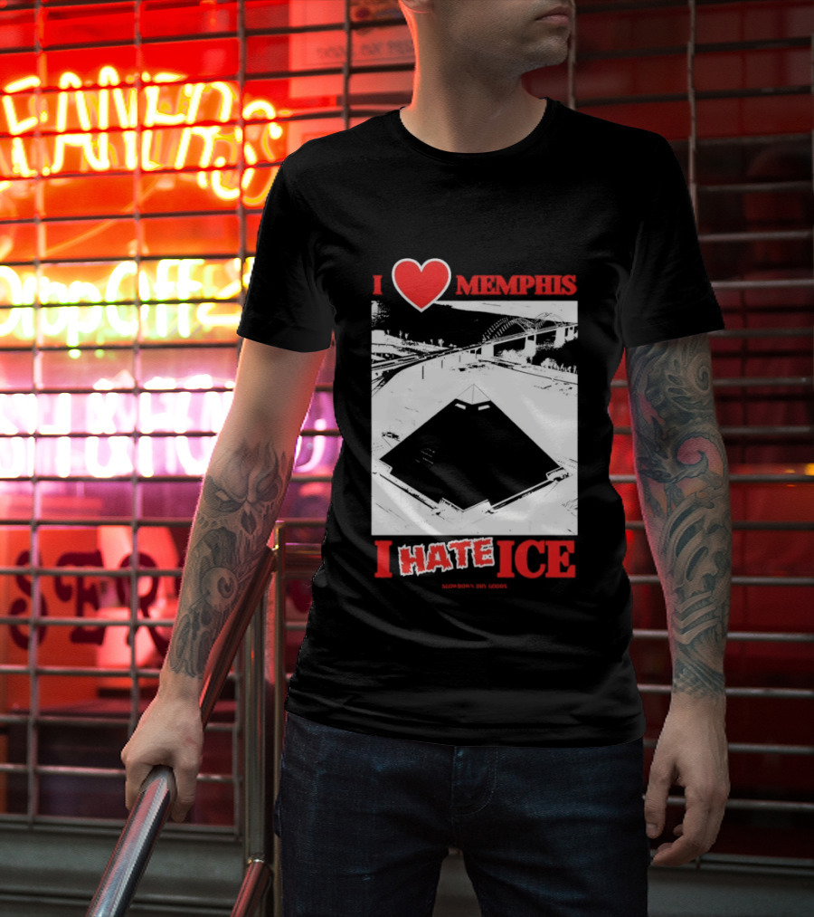 I Love Memphis I Hate Ice Slowdown Dry Goods Pyramid T-Shirt