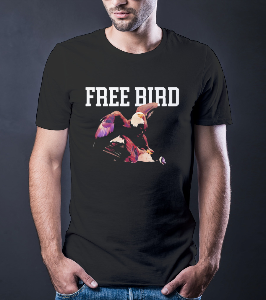 Free Bird USA Olympic Gold Medal Hockey World Champs Legend Eagle T-Shirt