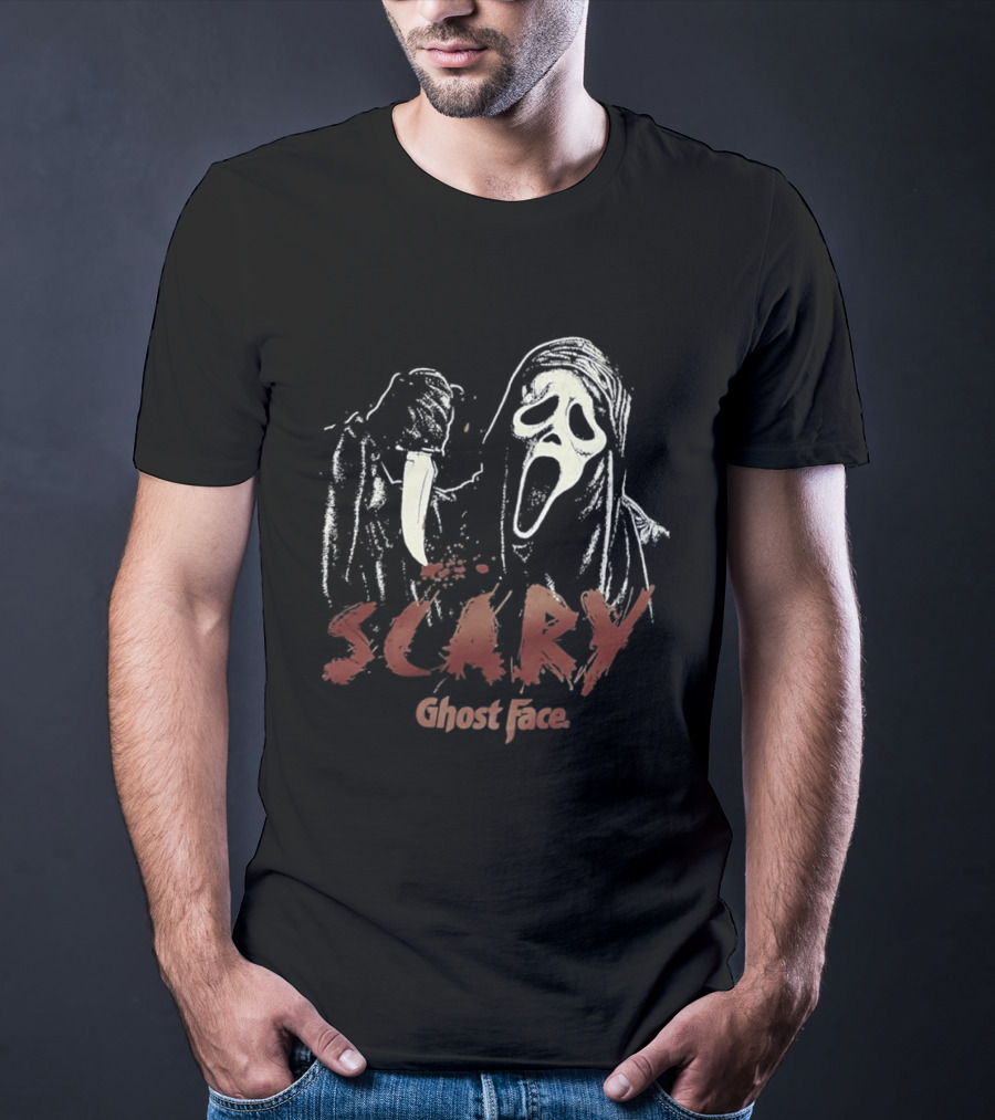 Ghost Face Scary Mask Horror Movie Fan Favorite T-Shirt