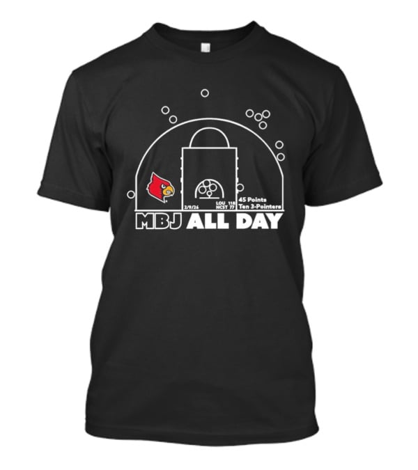 Louisville Cardinals MBJ All Day Basketball 45 Points 2026 Reclassified T-Shirt