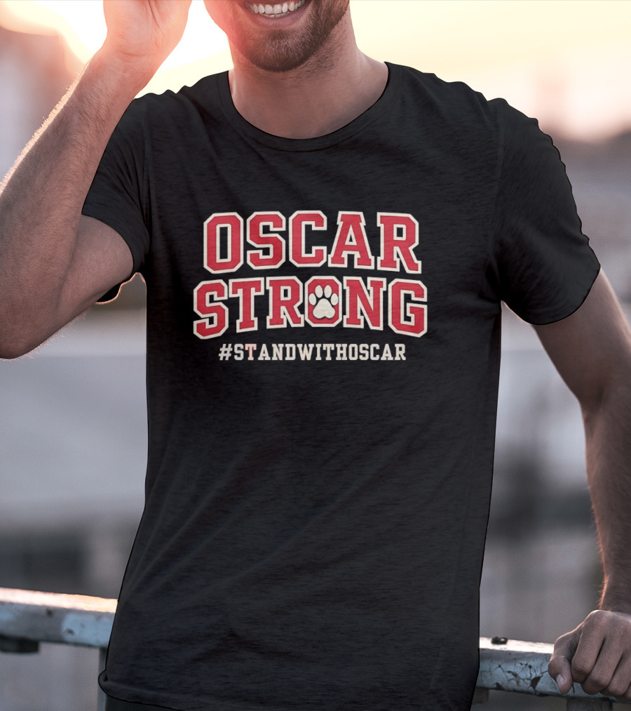 Oscar Strong Paw Print Stand With Oscar T-Shirt