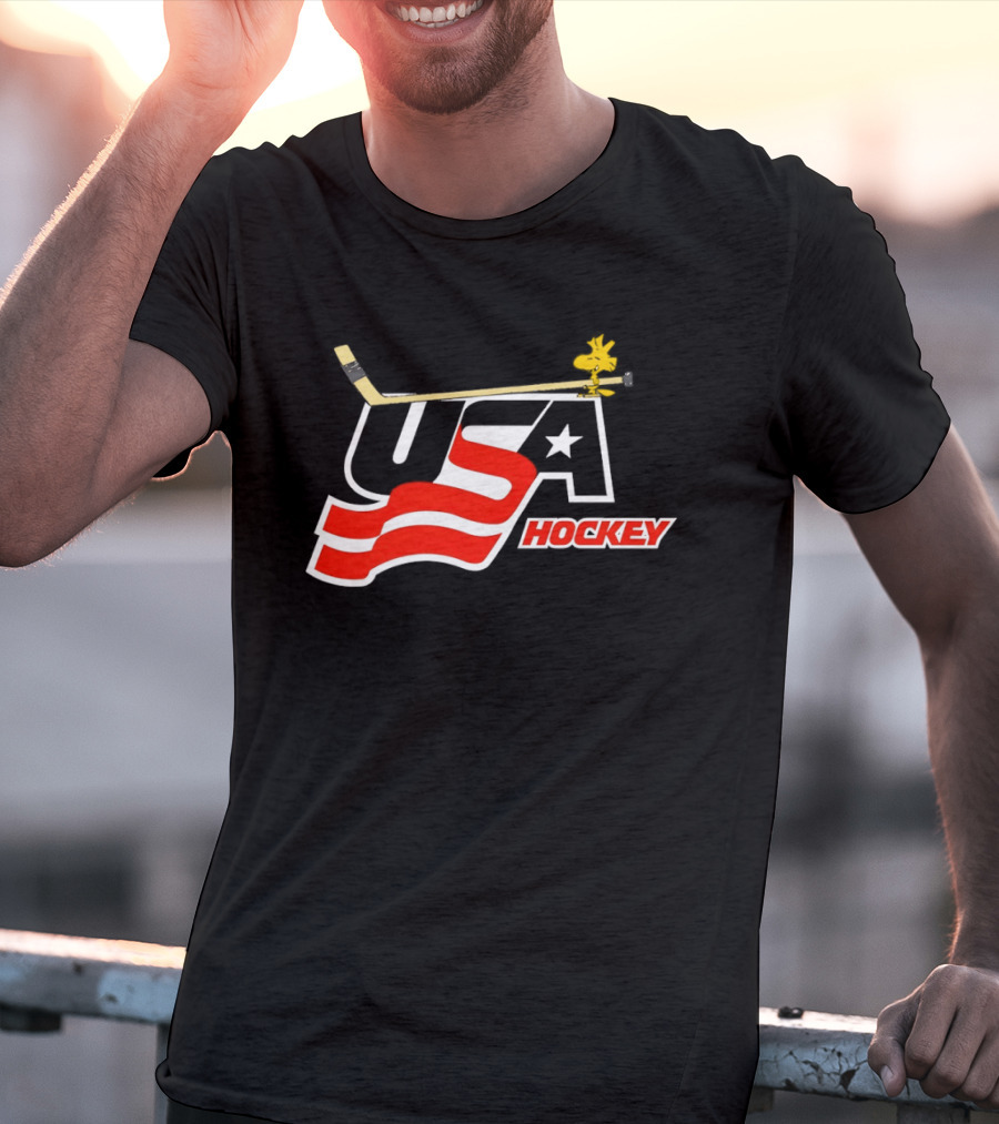 Woodstock USA Hockey With Hockey Stick T-Shirt