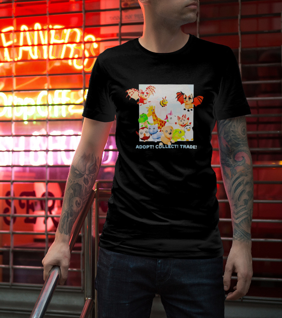 Adopt Me Collectible Pets Game Characters Adopt Collect Trade T-Shirt