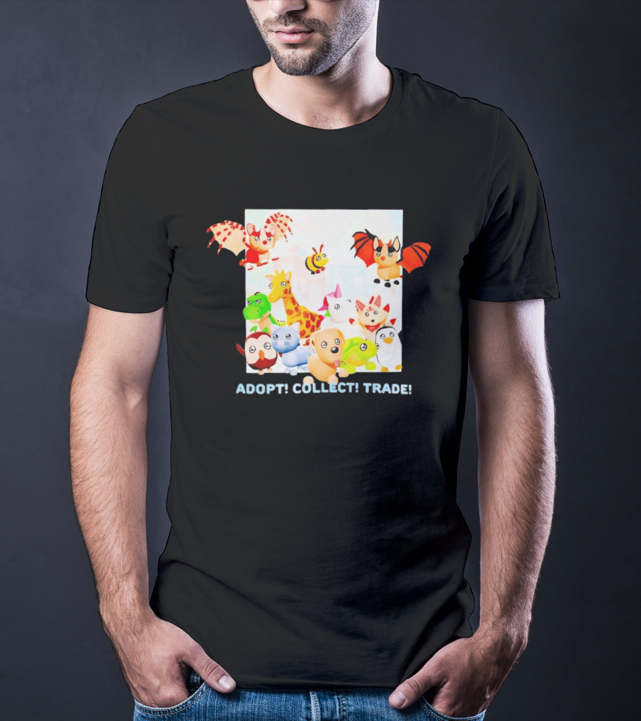 Adopt Me Collectible Pets Game Characters Adopt Collect Trade T-Shirt