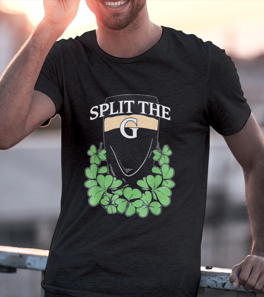 Split The G Shamrock Clover St. Patrick's Day Pint T-Shirt