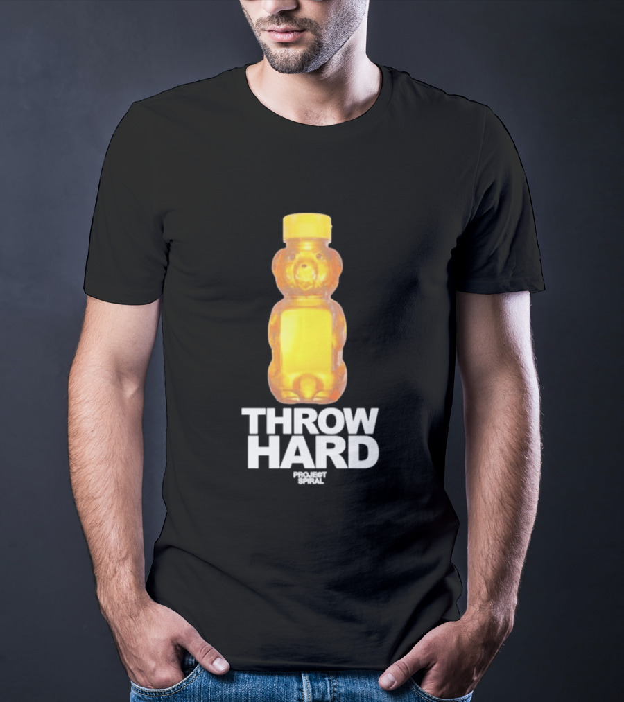 Throw Hard Honey Bear Project Spiral T-Shirt