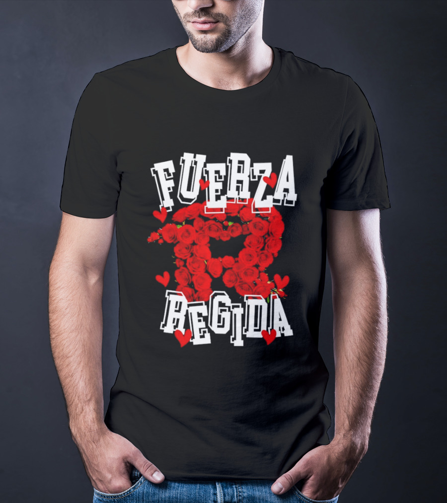 Fuerza Regida Red Rose Hearts T-Shirt