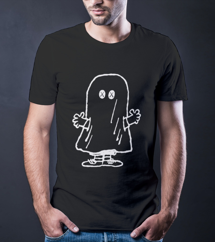 J Hope BTS Ghost White Sketch Character Drawing T-Shirt