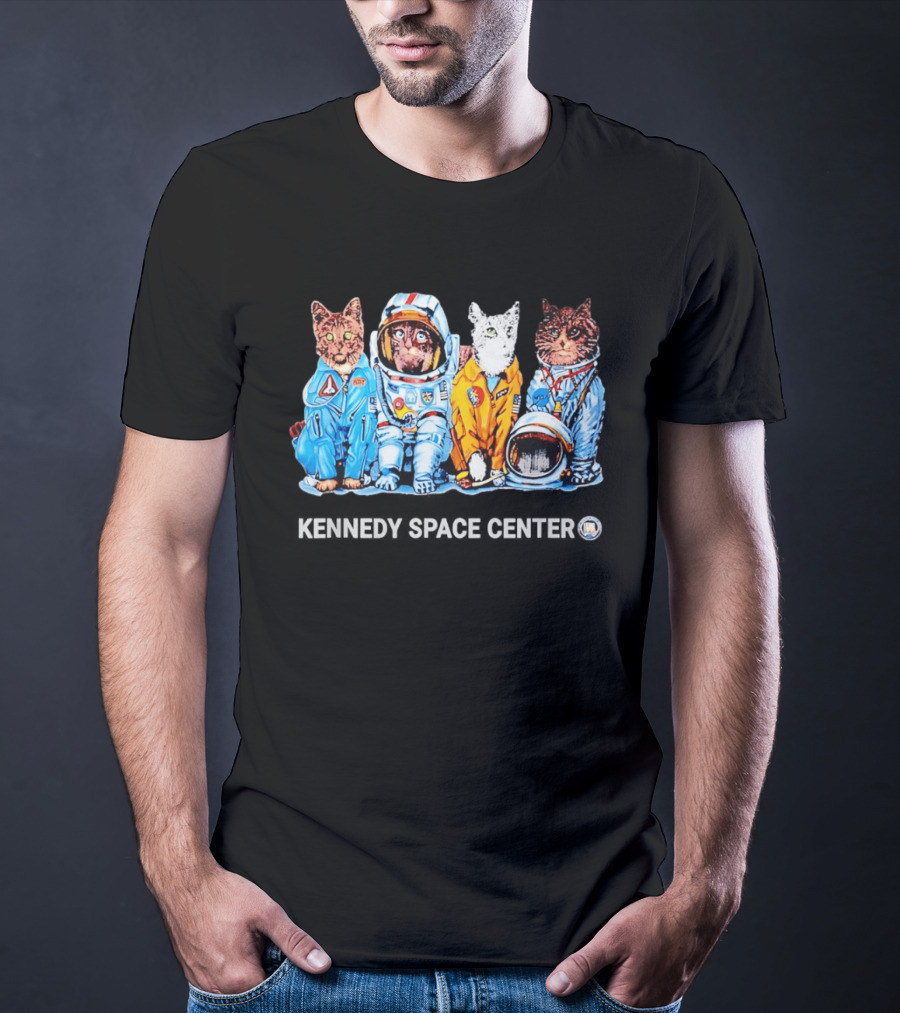 Kennedy Space Center Cats In Astronaut Suits T-Shirt