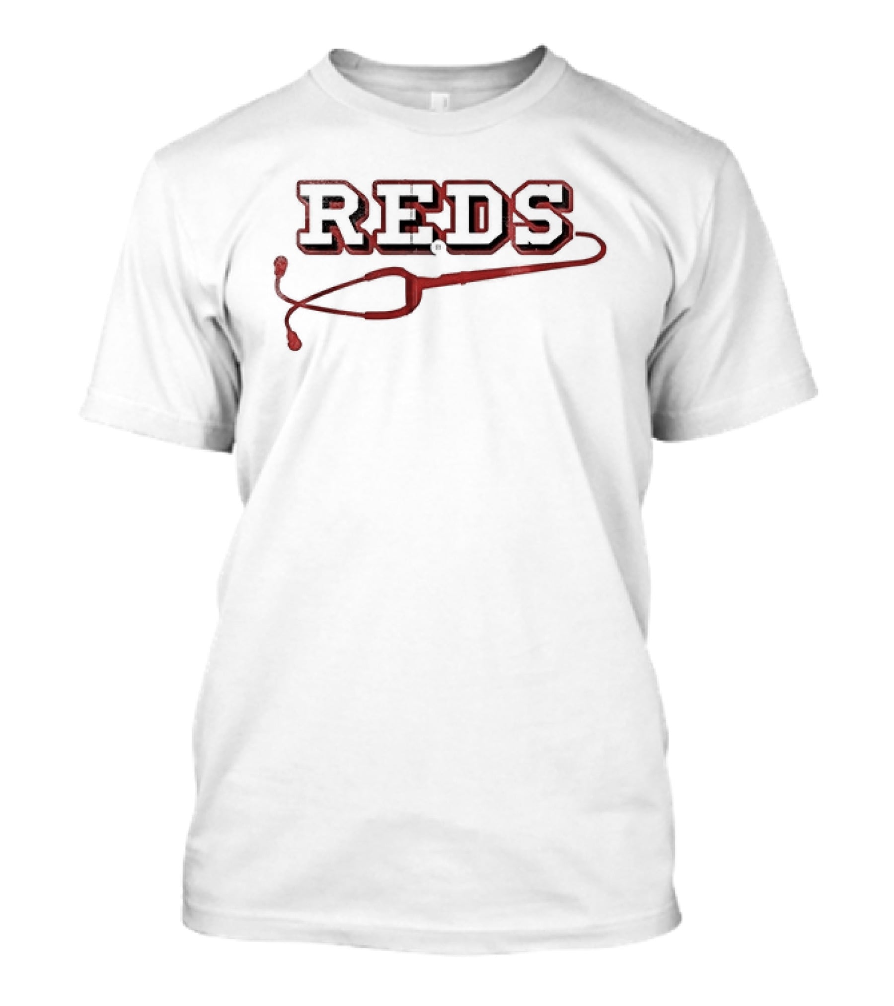 Cincinnati Reds Healthcare Appreciation Stethoscope Heartbeat T-Shirt