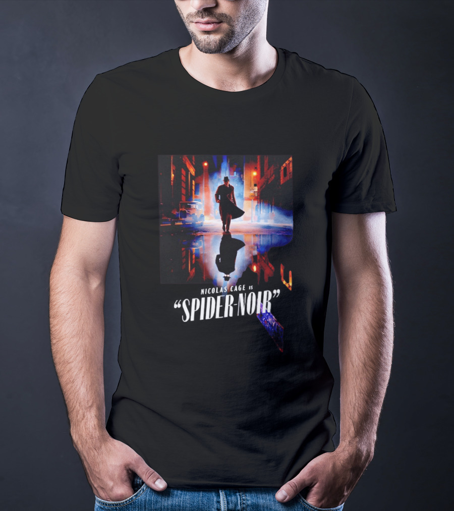 Marvel Spider Noir Nicolas Cage True Hue Full Color T-Shirt