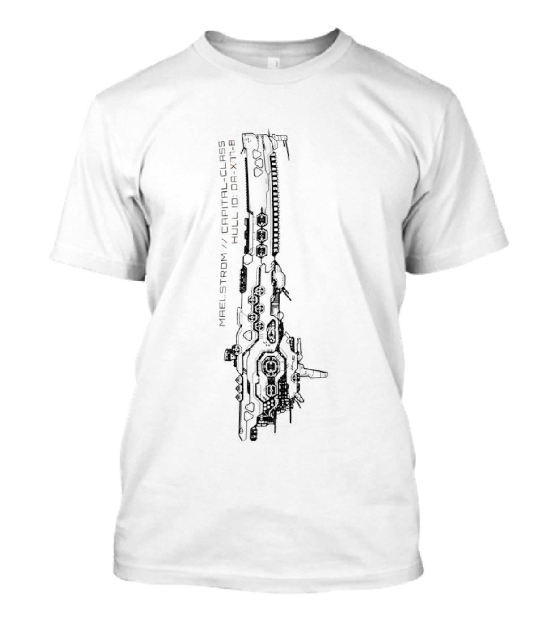 Maelstrom Capital Class DA X77 B Spaceship Blueprint T-Shirt