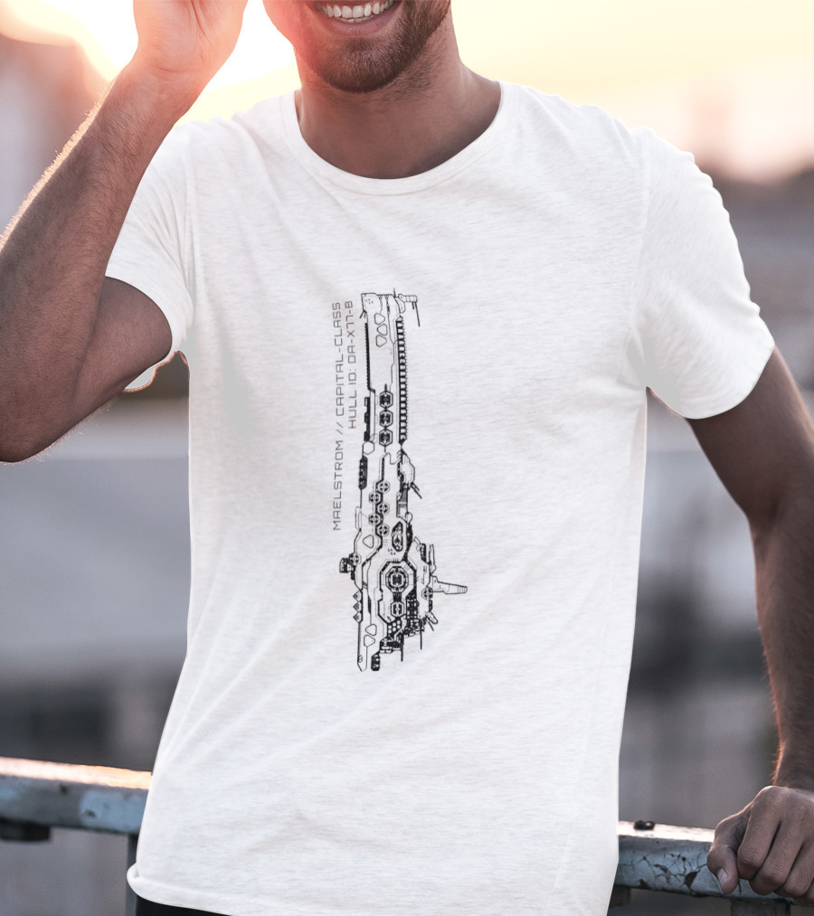 Maelstrom Capital Class DA X77 B Spaceship Blueprint T-Shirt