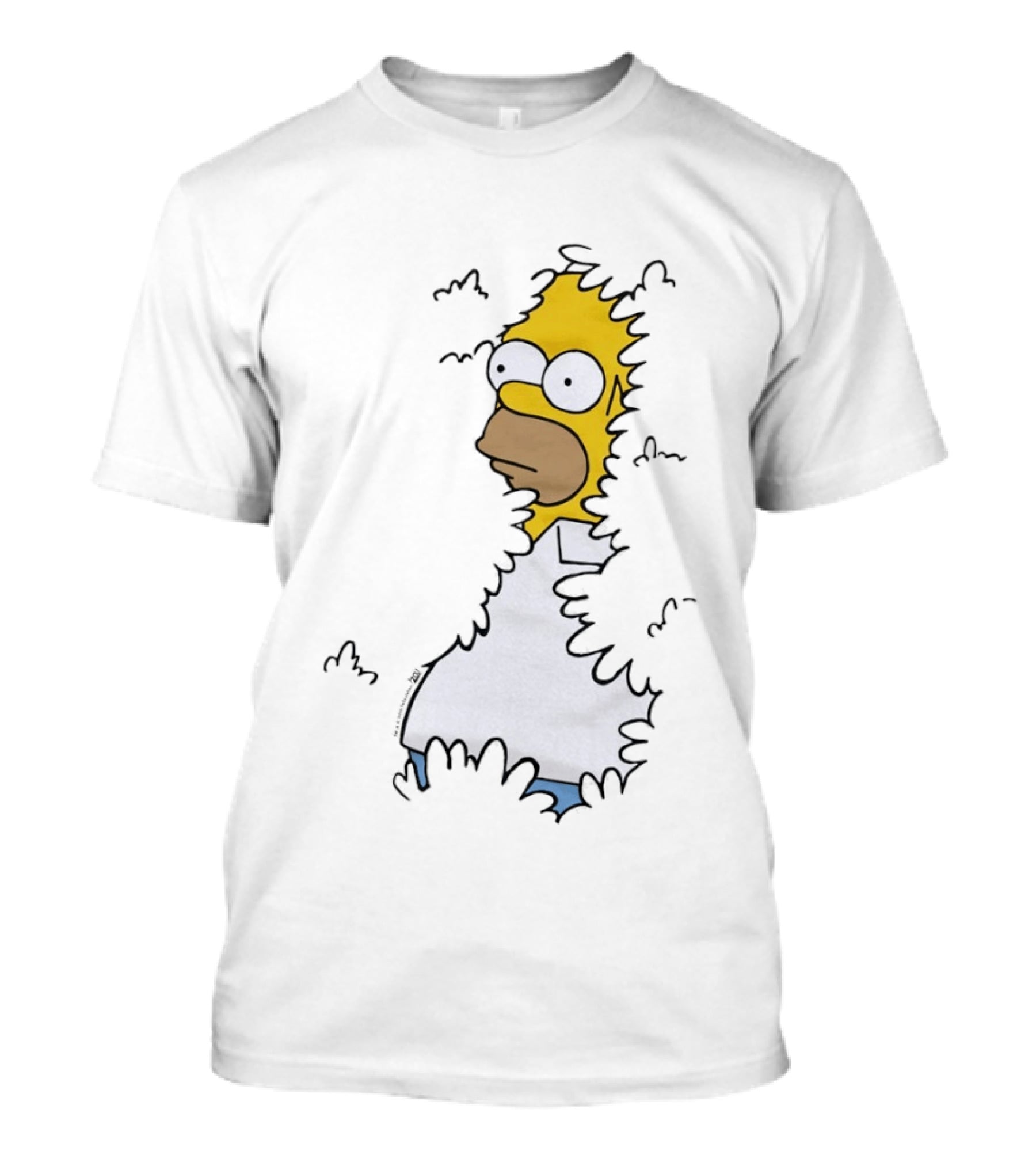 The Simpsons Homer Disappearing Into Bushes Meme T-Shirt
